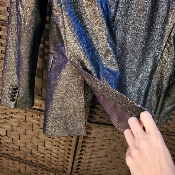 Zara Man Silver Metallic Men's Blazer Jacket - Picture 4 of 9